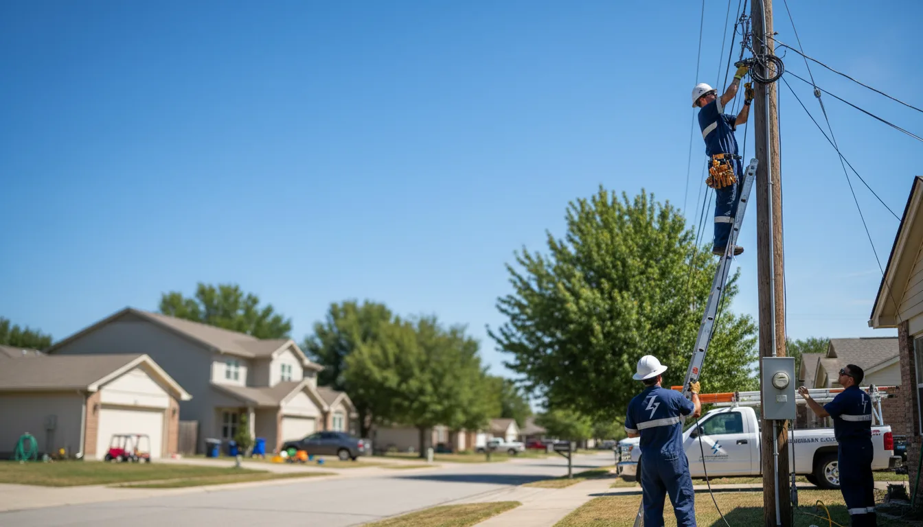 Residential electrician providing installation services in Weinert, TX